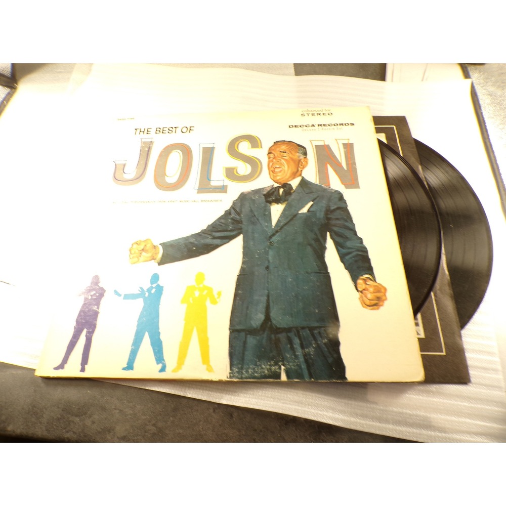 Al Jolson The Best of Jolson Decca Records DXSA 7169 2 LP Vinyl Record Set 1962